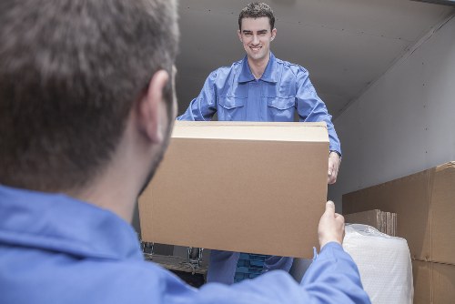 Organised moving preparation with labelled boxes for a Marylebone house move
