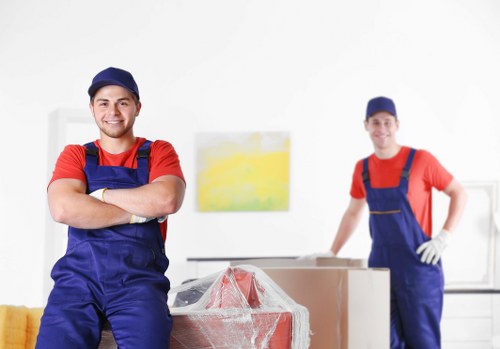 Careful loading of household items for a central London move in Marylebone