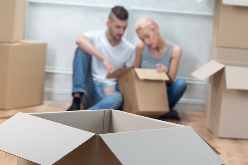 Preparation checklist and boxed items for a Marylebone house move