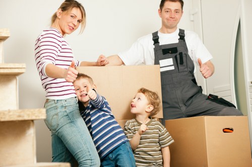 Furniture and household items prepared for removal truck hire
